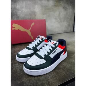 Puma Caven 2.0 Block Jr Unisex Sneakers White/Green/Navy Size 4.5